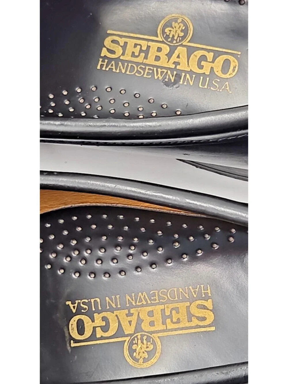 Vintage Sebago Handsewn USA Black Leather Tassel Loafers Men's Dress Shoes 9.5D
